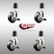 Service Caster 3 Inch 316SS Black Poly Swivel 1-7/8 Inch Expanding Stem Caster Set Brake SCC SCC-SS316EX20S314-PPUB-BLK-TLB-178-4 - alternate 2